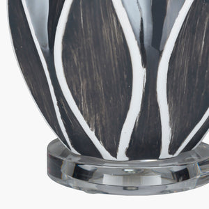 Surya Bethany Modern Ceramic Accent Table Lamp - 28" Tall With White Cotton Shade For Stylish Illumination Body, Medium Gray,Base, Clear Ceramic,Acrylic,Cotton,Polyester Bth420-tbl