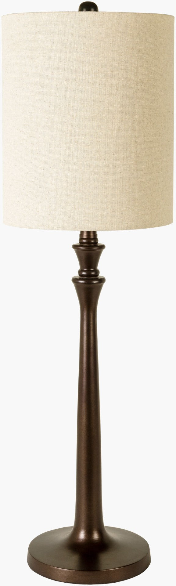 Livabliss Bettiny Tall Resin Buffet Lamp with Beige Linen Shade for Bedside or Console BTI-001