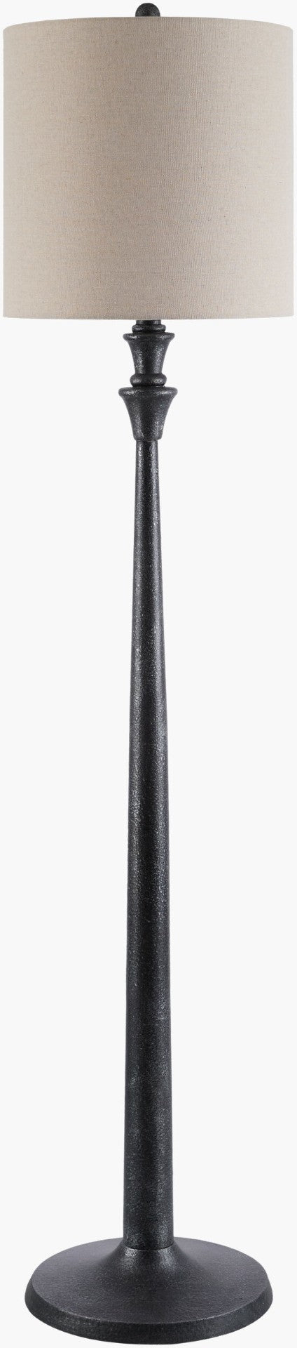 Livabliss Bettiny Industrial Rustic Floor Lamp with Resin Base and Linen Shade for Living Rooms BTI-005