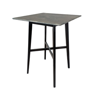 English Elm Christopher Knight Home® - Modern Bar Height Dining Table with Durable High-Pressure Laminate Top and Sleek Rubberwood Legs, Black Finish Grey+Black 65503.00