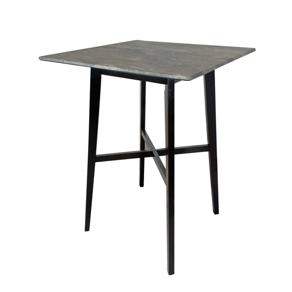 English Elm Christopher Knight Home® - Modern Bar Height Dining Table with Durable High-Pressure Laminate Top and Sleek Rubberwood Legs, Black Finish Grey+Black 65503.00