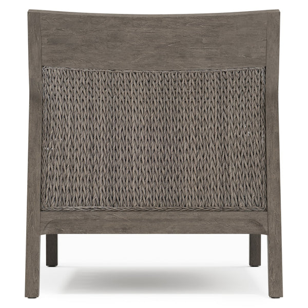 Bernhardt Bernhardt Ibiza Outdoor Chair With Teak Frame, All-Weather Wicker Back & Plush Cushions For Patio - Made to Order O1022A