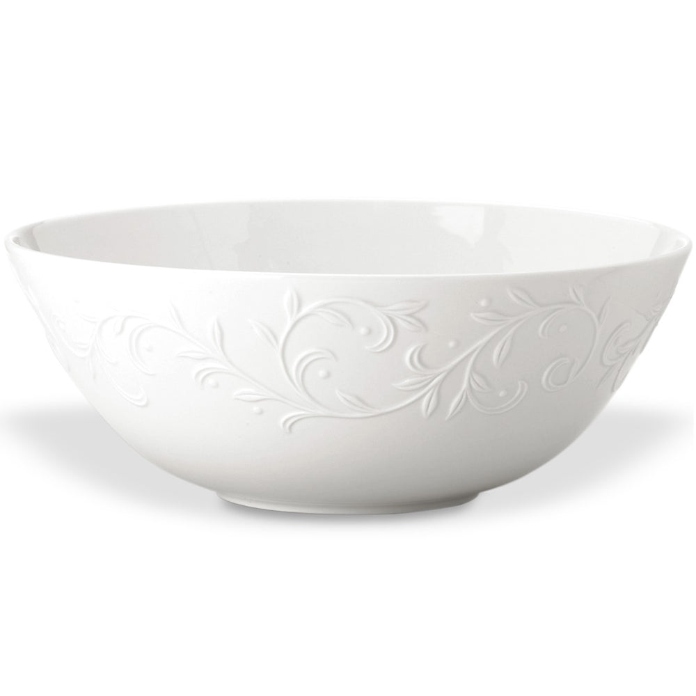 Lenox Opal Innocence Carved Serving Bowl White, WHITE PORCELAIN 806682