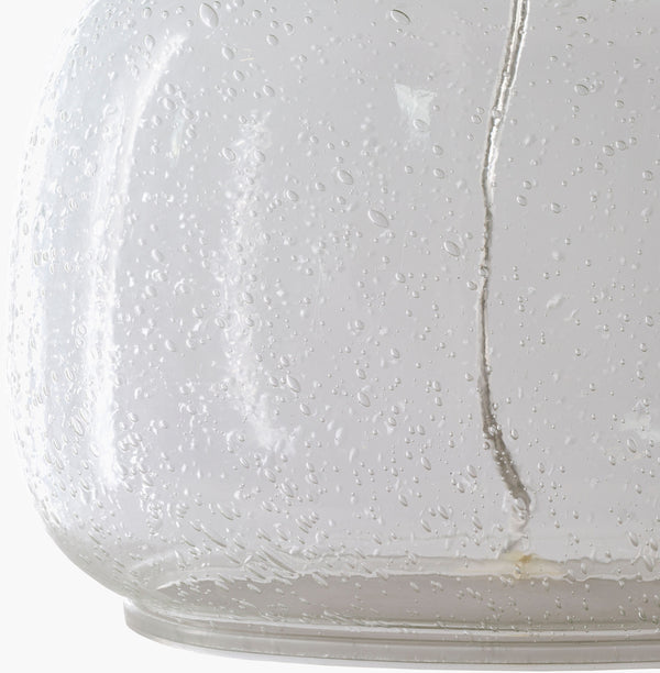 Surya Bentley 25"H Elegant Glass Accent Table Lamp With Linen Shade – Timeless Style For Any Room Body, Clear,Finial, Metallic ,Nickel,Harp, Metallic ,Nickel,Cord, Translucent Glass,Linen,Polyester,Iron Btlp-002