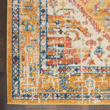 Nourison Passion PSN23 Machine Made Power-loomed Ornamental Border Indoor Only Bohemian Vintage Rug Ivory,Yellow, Ivory and Yellow 100% Polypropylene 99446735102