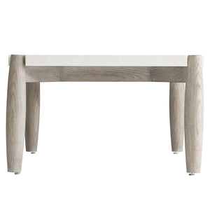 Bernhardt Bernhardt Ashbrook Cocktail Table With Scooped Vellum Top, Weathered Greige Ash Base, Modern Organic Design 462021