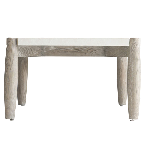 Bernhardt Bernhardt Ashbrook Cocktail Table With Scooped Vellum Top, Weathered Greige Ash Base, Modern Organic Design 462021