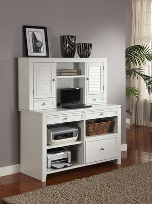 Boca Credenza with Hutch Cottage White BOC#347C-2 Parker House