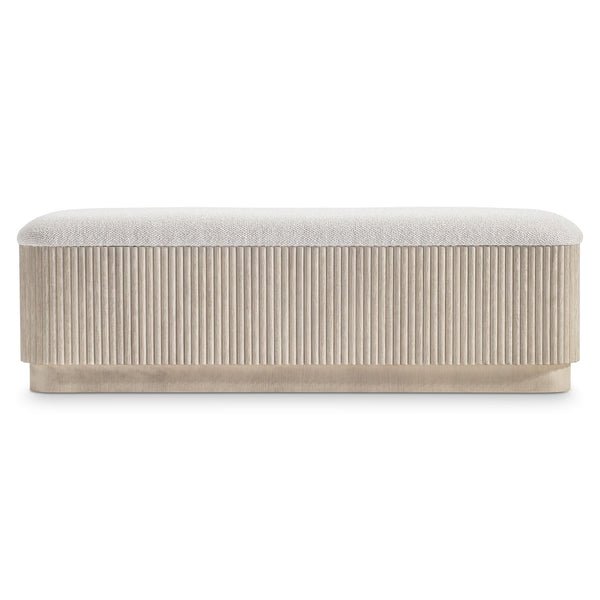 Bernhardt Bernhardt Lucerne Upholstered Bench with Reeded Oak Base for Bedroom or Entryway 393506
