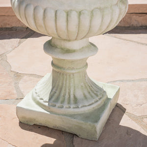 English Elm Buena Vista Handcrafted Urn Planter Sculptural Indoor Outdoor Garden Focal Piece 62166.00WHI