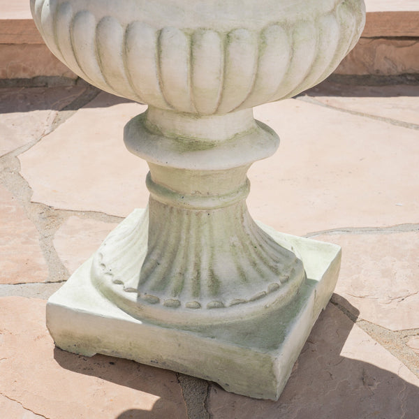 English Elm Buena Vista Handcrafted Urn Planter Sculptural Indoor Outdoor Garden Focal Piece 62166.00WHI