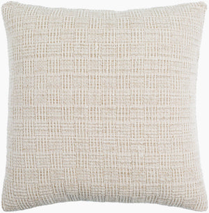 Surya Bentonville 18" Luxury Accent Pillow - Soft Linen-cotton Blend For Elegant Home Décor & Style Light Beige Linen,Cotton,Cotton Btv001-1818