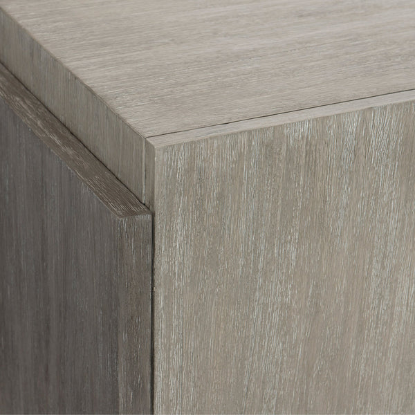 Bernhardt Bernhardt Modern-Rustic Foundations 4-Door Buffet — Two-Tone Light/Dark Shale, Ventilated Media Storage, Heirloom Craftsmanship 306131