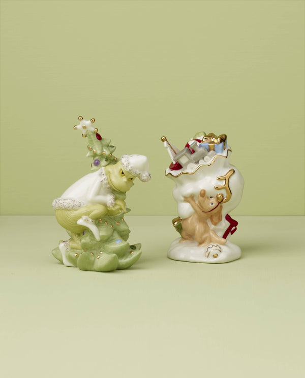 Lenox Merry Grinchmas Salt & Pepper Set Green, IVORY PORCELAIN 896340