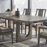 Drew & Jonathan Home Griffith Double Pedestal Dining Table Gray with Light Wood Finish P367-DR-K2 Pulaski Furniture