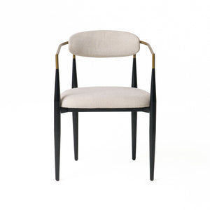 VIG Furniture Modrest Buchtel - Mid-Century Modern Light Grey + Gold Arm + Black Dining Chair VGDWJ1312-GRY