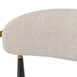 VIG Furniture Modrest Buchtel - Mid-Century Modern Light Grey + Gold Arm + Black Dining Chair VGDWJ1312-GRY