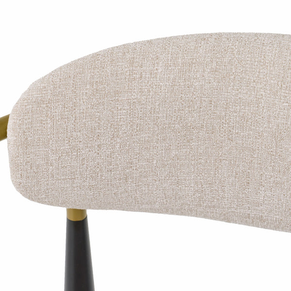 VIG Furniture Modrest Buchtel - Mid-Century Modern Light Grey + Gold Arm + Black Dining Chair VGDWJ1312-GRY