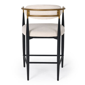 VIG Furniture Modrest Buchtel - Mid-Century Modern Light Grey + Gold Arm + Black Counter Chair VGDWJ1313-GRY