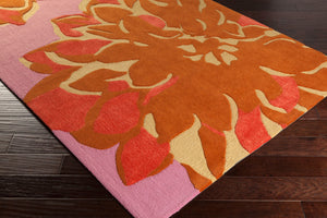 Surya Budding Bud-2005 8' X 11' Hand-tufted Rug - Modern Low Pile Design For Effortless Home Elegance Lilac Polyester Bud2005-811