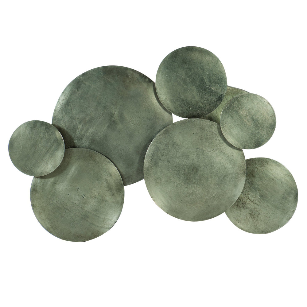 Bernhardt Bernhardt Sculptural Circlet Cocktail Table In Textured Graphite Cast Aluminum — 7 Tulip Tops, Modern Elegance 382024