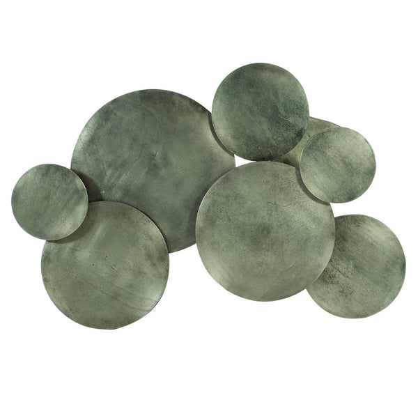 Bernhardt Bernhardt Sculptural Circlet Cocktail Table In Textured Graphite Cast Aluminum — 7 Tulip Tops, Modern Elegance 382024