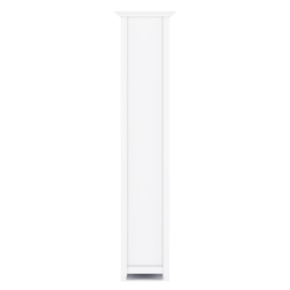 English Elm Amherst 30-Inch Solid Wood Bookcase - Elegant White 5-Shelf Storage For Living Room & Office Decor B136P158319