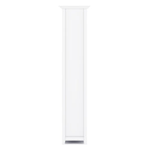English Elm Amherst 30-Inch Solid Wood Bookcase - Elegant White 5-Shelf Storage For Living Room & Office Decor B136P158319