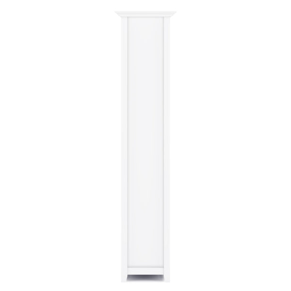 English Elm Amherst 30-Inch Solid Wood Bookcase - Elegant White 5-Shelf Storage For Living Room & Office Decor B136P158319