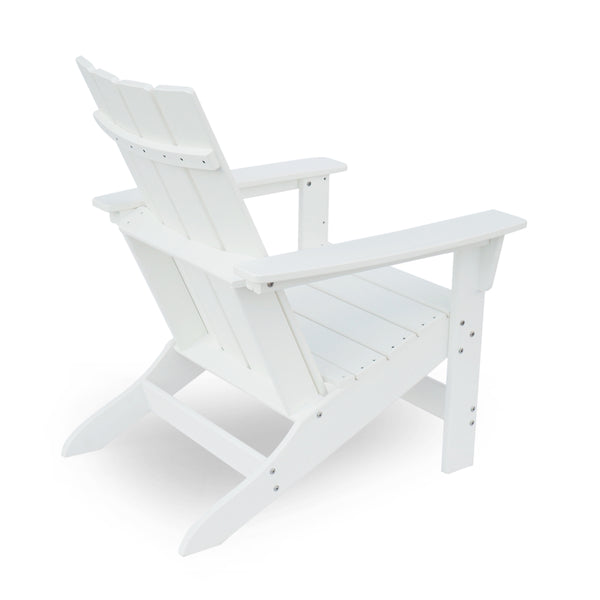 English Elm Encino Outdoor Adirondack Chair All Weather Resin Slatted Patio Seating 68172.00WHI