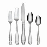 Oneida Ellis 42-Piece Stainless Steel Flatware Set, Mirror Finish, Service for 8