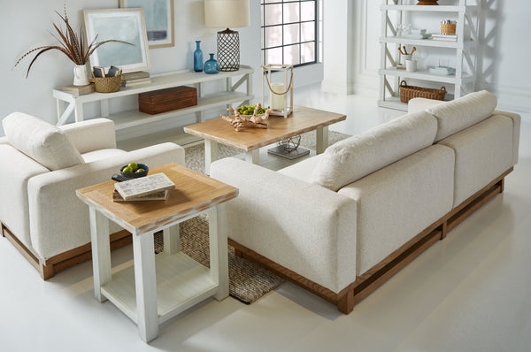 A.R.T. Furniture Post Etagere - Elegant Accent White Shelf With 5 Fixed Shelves & Gallery Rail For Stylish Storage White Ash & Pine Solid,Birch And Pine Veneer 288401-2655