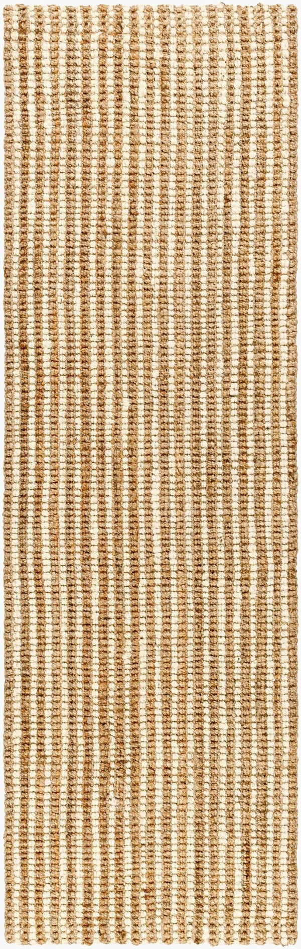 Livabliss Boucle Handwoven Jute Flatweave Area Rug Natural Texture for Coastal Cottage Living Spaces Tan, Beige 2'6" x 8' BUL2302-268