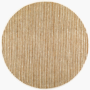Livabliss Boucle Handwoven Jute Flatweave Area Rug Natural Texture for Coastal Cottage Living Spaces Tan, Beige 8' x 8' Round BUL2302-8RD