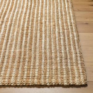 Livabliss Boucle Handwoven Jute Flatweave Area Rug Natural Texture for Coastal Cottage Living Spaces Tan, Beige 4' x 6' BUL2302-46