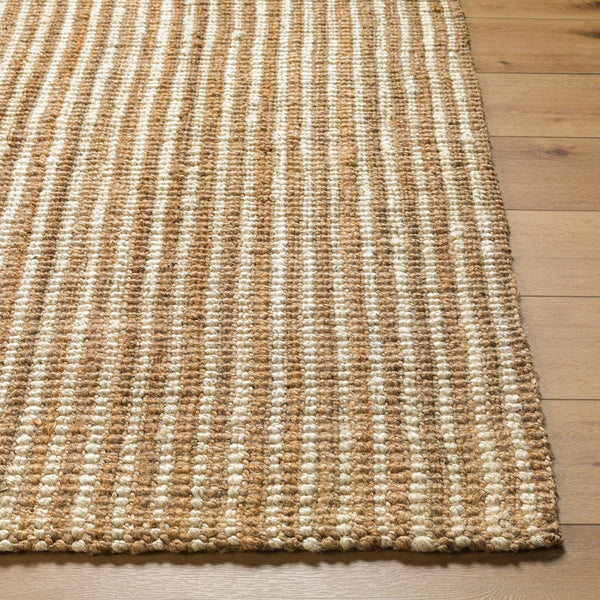 Livabliss Boucle Handwoven Jute Flatweave Area Rug Natural Texture for Coastal Cottage Living Spaces Tan, Beige 4' x 6' BUL2302-46
