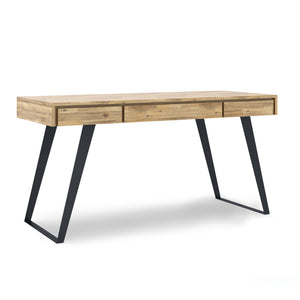 English Elm Lowry Desk - Modern Industrial Design In Distressed Golden Wheat With Storage & Durability Features B136P158877