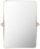 Burnish BUN-001 36"H x 29"W x 4"D Accent Mirror BUN001-3629  Frame: Metallic - Silver Surya