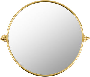 Burnish BUN-005 27"H x 31"W x 4"D Accent Mirror BUN005-2731  Frame: Gold Surya