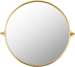 Burnish BUN-005 32"H x 35"W x 4"D Accent Mirror BUN005-3235  Frame: Gold Surya