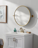 Burnish BUN-005 32"H x 35"W x 4"D Accent Mirror BUN005-3235  Frame: Gold Surya