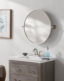 Burnish BUN-006 32"H x 35"W x 4"D Accent Mirror BUN006-3235  Frame: Metallic - Silver Surya