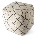 English Elm Steve Silver - Lattice - Square Pouf - Beige