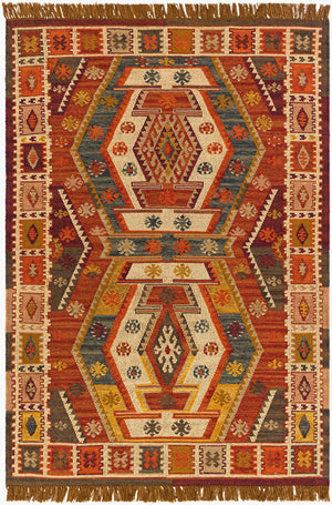 Surya Bursa 2' X 3' Handmade Rug - Eco-friendly, Durable, And Elegant Global-inspired Design For Your Home Burnt Orange Recycled Pet Yarn Bur2300-23