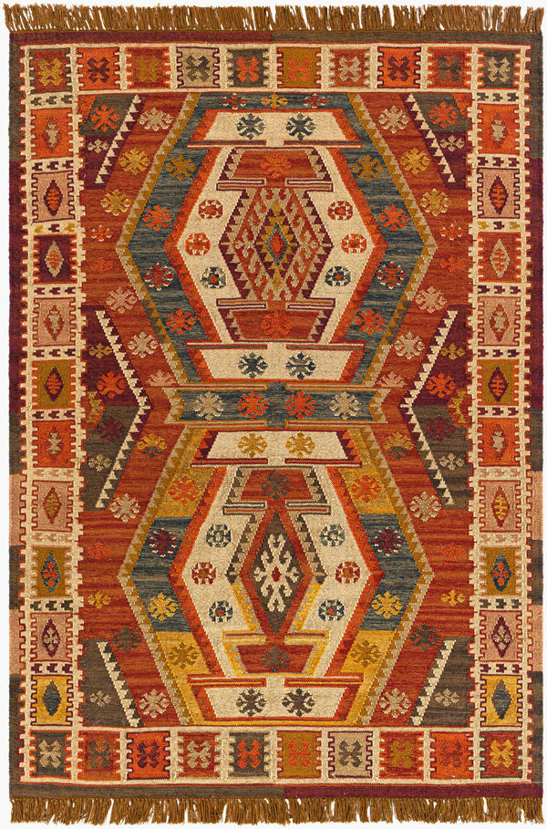 Surya Bursa 2' X 3' Handmade Rug - Eco-friendly, Durable, And Elegant Global-inspired Design For Your Home Burnt Orange Recycled Pet Yarn Bur2300-23