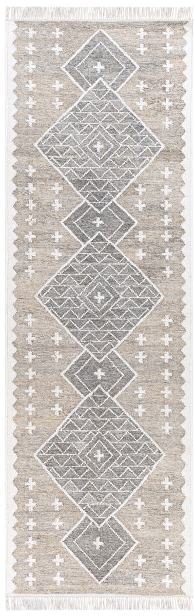 Bursa BUR-2301 2'6" x 8' Runner Handmade Rug BUR2301-268  Gray, Charcoal, Cream Surya