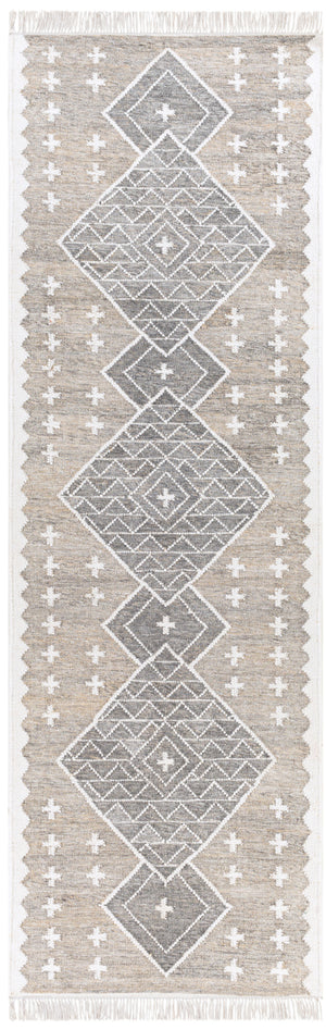 Bursa BUR-2301 2'6" x 8' Runner Handmade Rug BUR2301-268  Gray, Charcoal, Cream Surya