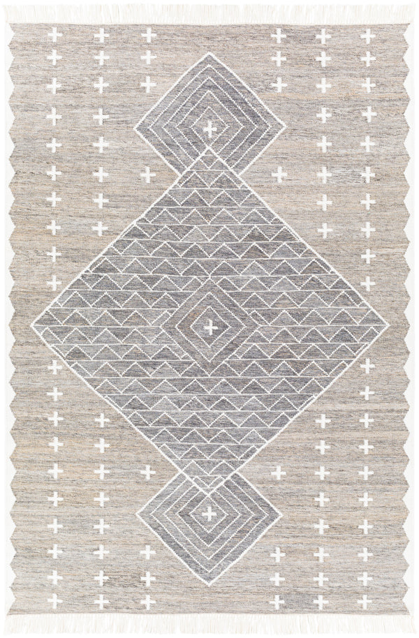 Bursa BUR-2301 8' x 10' Handmade Rug BUR2301-810  Gray, Charcoal, Cream Surya