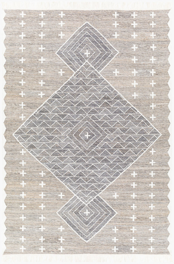 Surya Bursa 2' X 3' Handmade Rug - Eco-friendly, Durable, And Elegant Global-inspired Design For Your Home Gray Recycled Pet Yarn Bur2301-23
