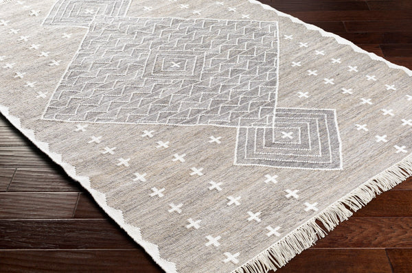Surya Bursa 2' X 3' Handmade Rug - Eco-friendly, Durable, And Elegant Global-inspired Design For Your Home Gray Recycled Pet Yarn Bur2301-23